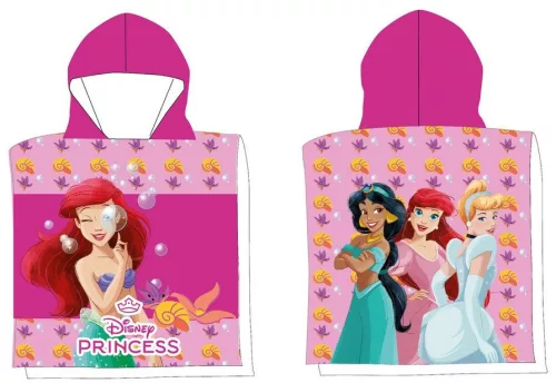 Disney Hercegnők Royal Sparkle strand törölköző poncsó 50x100 cm (Fast Dry)