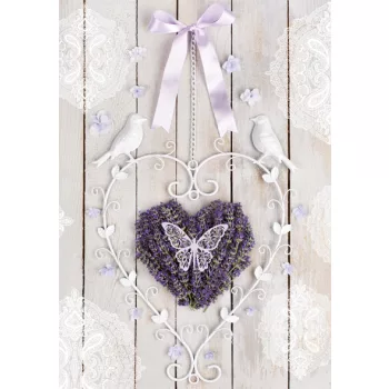 Levendula Heart A/4 gumis mappa