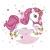 Unikornis Pink Heart szalvéta 20 db-os 33x33 cm