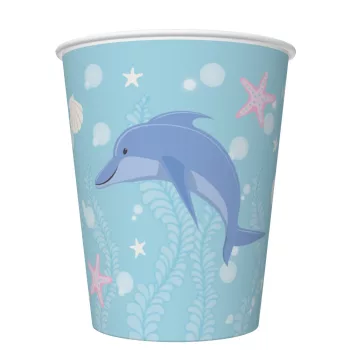 Sellő Pastel papír pohár 8 db-os 250 ml