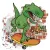 Dinoszaurusz Crazy szalvéta 20 db-os 33x33 cm
