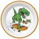 Dinoszaurusz Crazy papírtányér 8 db-os 18 cm