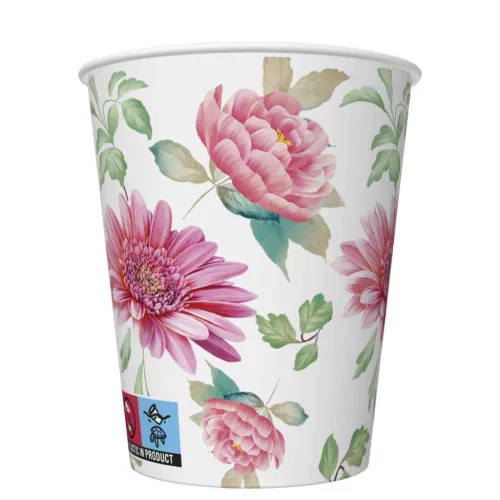 Virág Arrangement papír pohár 8 db-os 250 ml