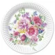 Virág Arrangement papírtányér 8 db-os 22,7 cm