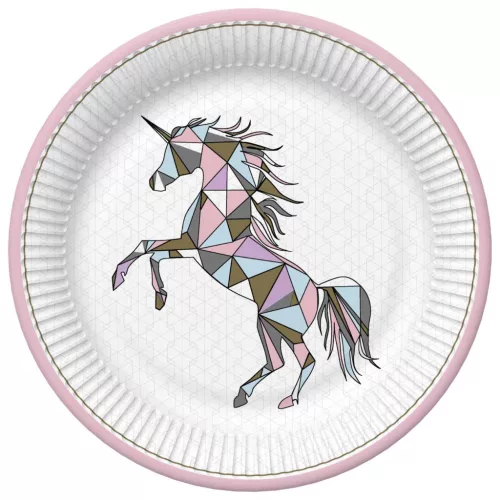 Unikornis Graphic Wild papírtányér 8 db-os 22,7 cm
