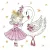 Balett, Balerina With Swan szalvéta 20 db-os 33x33 cm