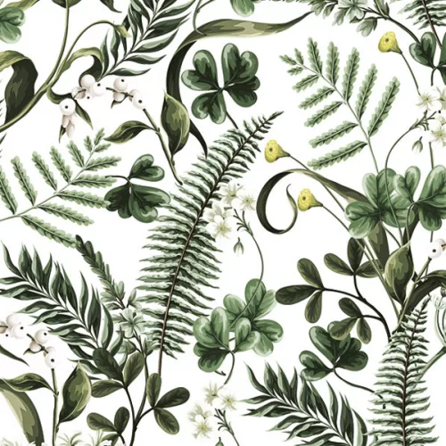 Virág Ferns & Green Leaves szalvéta 20 db-os 33x33 cm