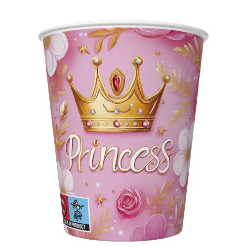 Hercegnő Crown papír pohár 8 db-os 250 ml
