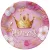 Hercegnő Crown papírtányér 8 db-os 18 cm