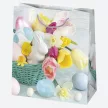 Húsvét Spring papír ajándéktasak, ajándékzacskó 15,5x15,5x8 cm