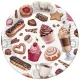 Desszert Coffee and Sweets papírtányér 8 db-os 18 cm