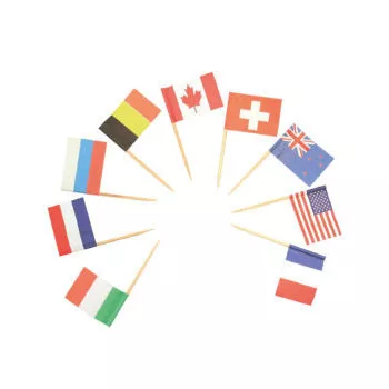 Zászlós Countries díszítő pálca 24 db-os