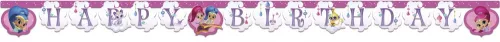 Shimmer és Shine Glitter Happy Birthday felirat