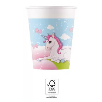 Unikornis Castle papír pohár 8 db-os 200 ml FSC