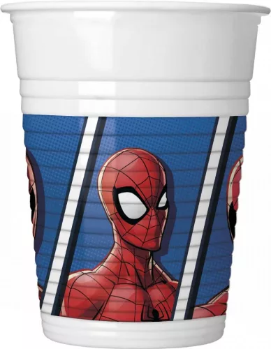 Pókember Crime Fighter Blue műanyag pohár 8 db-os 200 ml