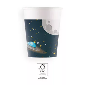 Űr Rocket Space papír pohár 8 db-os 200 ml FSC