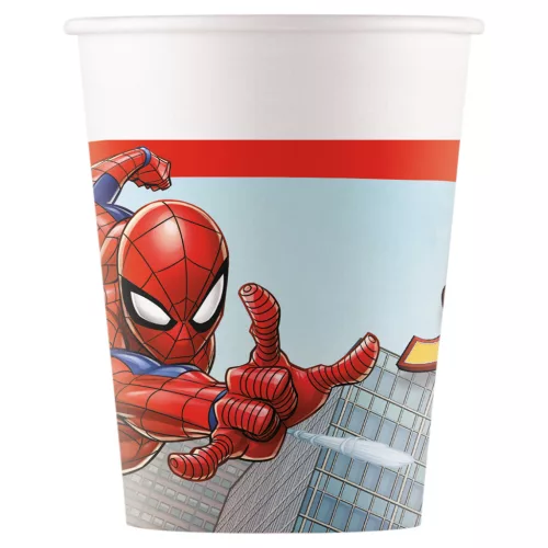 Pókember Crime Fighter papír pohár 8 db-os 200 ml FSC