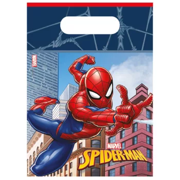   Pókember Crime Fighter ajándéktasak, ajándékzacskó 6 db-os