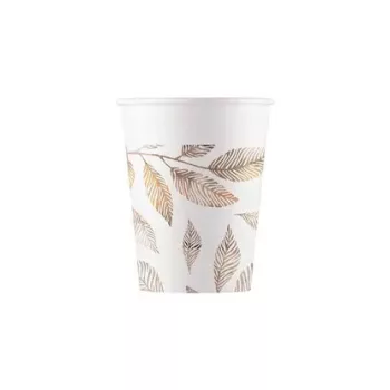 Levél Grey Branches papír pohár 8 db-os 200 ml