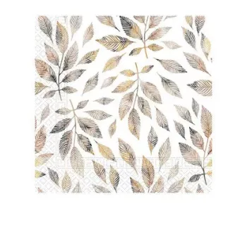 Levél Grey Branches szalvéta 20 db-os 33x33 cm