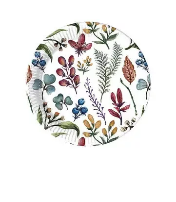 Virág Herbs papírtányér 8 db-os 20 cm