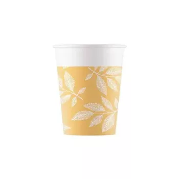 Levél Orange Leaves papír pohár 8 db-os 200 ml