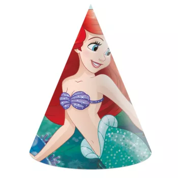  Disney Hercegnők, Ariel Curious Parti kalap, csákó 6 db-os FSC