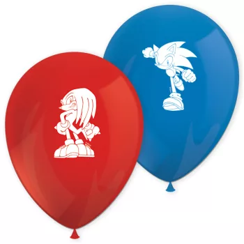 Sonic a sündisznó Sega léggömb, lufi 8 db-os