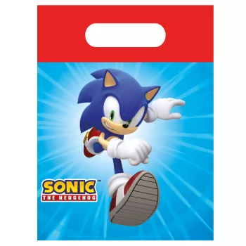   Sonic a sündisznó Sega papír ajándéktasak, ajándékzacskó 4 db-os