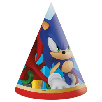 Sonic a sündisznó Sega parti kalap, csákó 6 db-os FSC