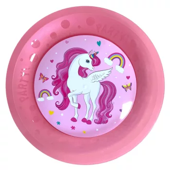   Unikornis Rainbow Colors micro prémium műanyag lapostányér 21 cm