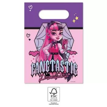   Monster High Friends papír ajándéktasak, ajándékzacskó 4 db-os