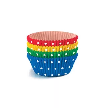 Színes Dots mini muffin papír 40 db-os