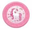 Unikornis Rainbow Colors micro prémium műanyag lapostányér 4 db-os szett 21 cm