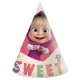 Mása és a medve Sweet Heart parti kalap, csákó 6 db-os