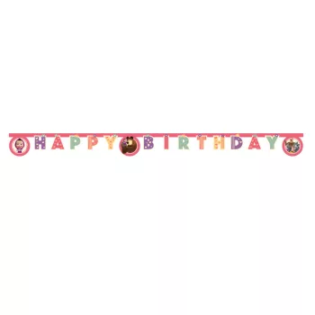   Mása és a medve Sweet Heart Happy Birthday felirat 200 cm FSC