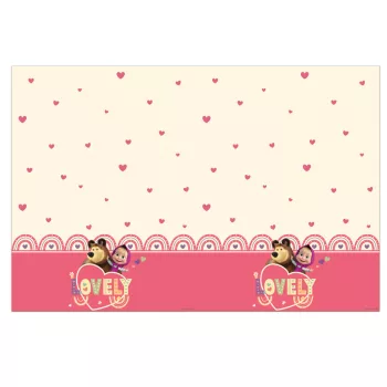   Mása és a medve Sweet Heart műanyag asztalterítő 120x180 cm
