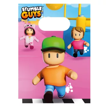   Stumble Guys Chaos Runner papír ajándéktasak, ajándékzacskó 4 db-os