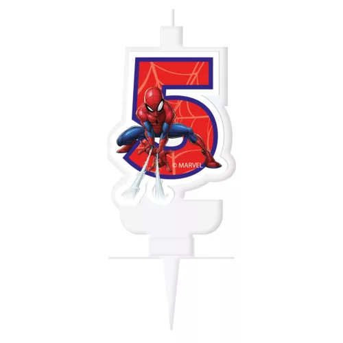 Pókember Marvel 5-ös tortagyertya, számgyertya