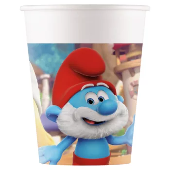 Hupikék törpikék Joyful papír pohár 8 db-os 200 ml FSC