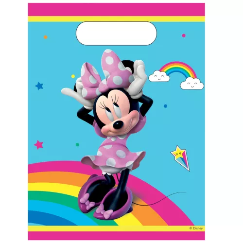 Disney Minnie Makes Me Smile műanyag ajándéktasak, ajándékzacskó 6 db-os