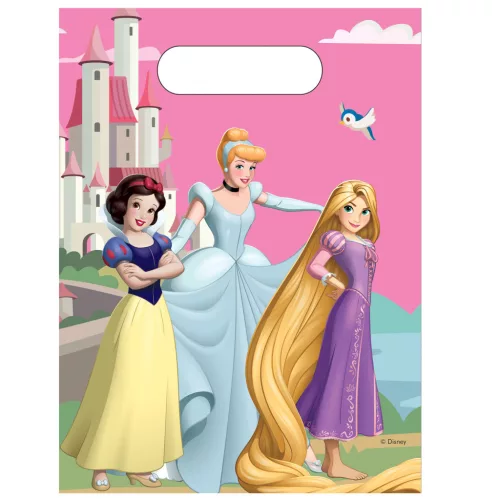 Disney Hercegnők Create Your World műanyag ajándéktasak, ajándékzacskó 6 db-os