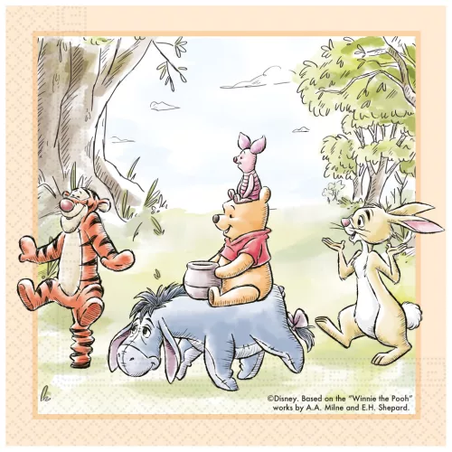 Disney Micimackó Loves Nature szalvéta 20 db-os 33x33 cm FSC