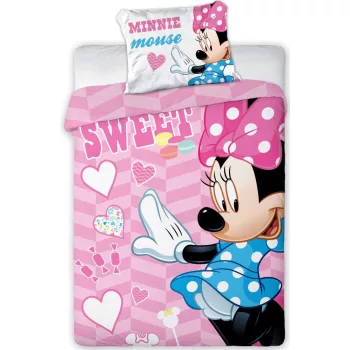   Disney Minnie Sweet gyerek, ovis ágyneműhuzat 100×135cm, 40×60 cm