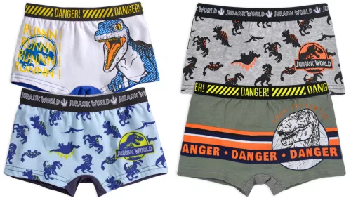 Jurassic World Danger gyerek boxeralsó 2 darab/csomag 2 - 8 év / 92 - 128 cm