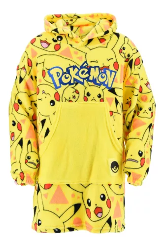 Pokémon Yellow belebújós plüss polár takaró, poncsó 10-16 év