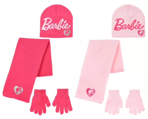 Barbie Pink gyerek sapka + sál + kesztyű szett 52-54 cm