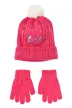 Barbie Pink flitteres gyerek sapka + kesztyű szett 52-54 cm