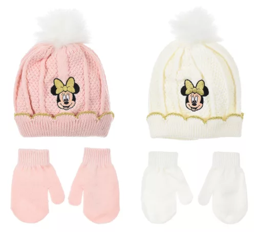 Disney Minnie Smile baba sapka + kesztyű szett 48-50 cm