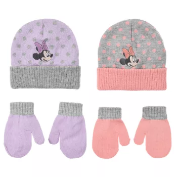 Disney Minnie Dots baba sapka + kesztyű szett 48-50 cm